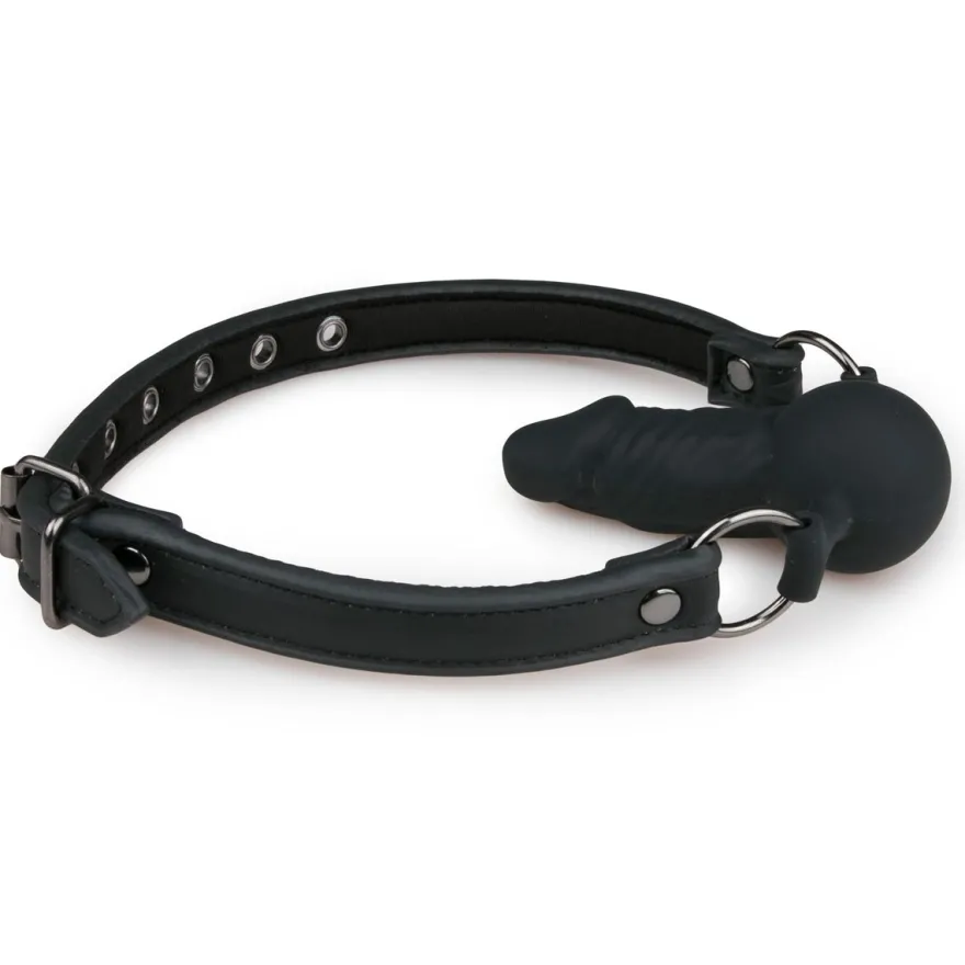 Easytoys Fetish Collection – Ball Gag with Silicone Dong Zwart (1 stuk)