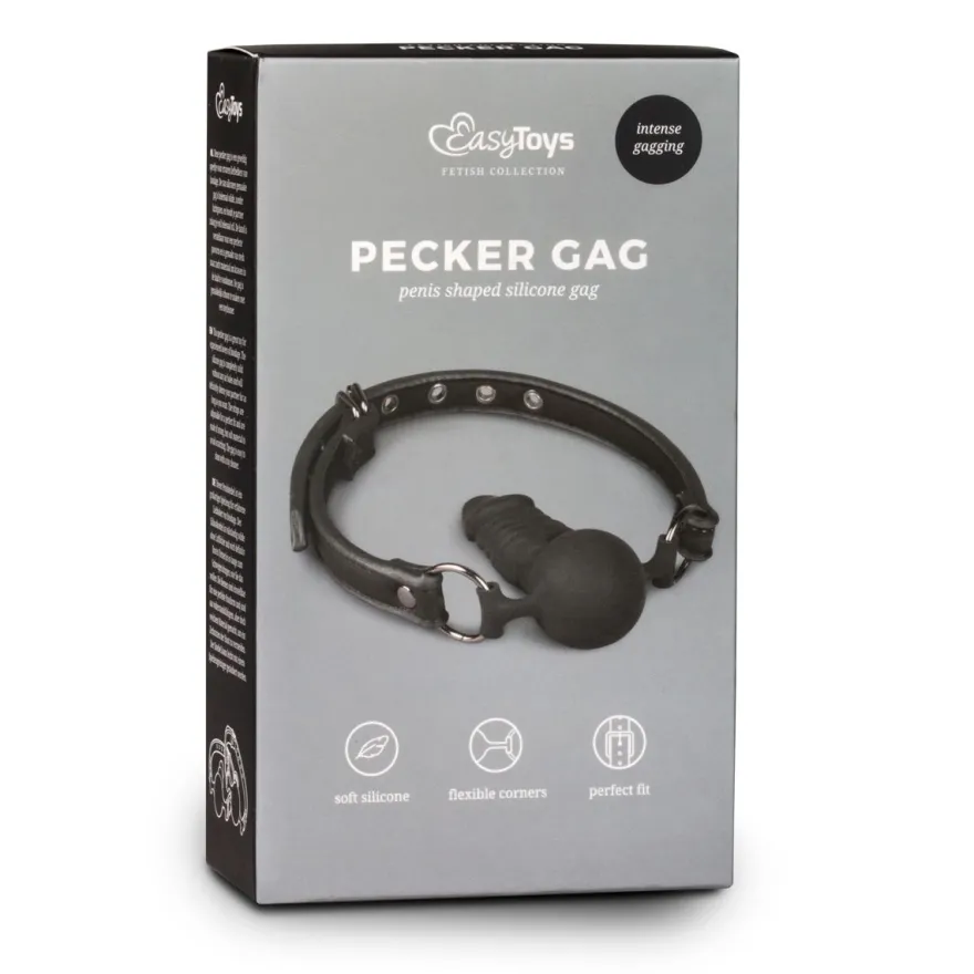 Easytoys Fetish Collection – Ball Gag with Silicone Dong Zwart (1 stuk)
