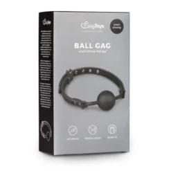 Easytoys Fetish Collection – Ball Gag with Silicone Ball Zwart (1 stuk)