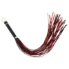 Easytoys Fetish Collection – Crimson Braided Flogger Zwart, Rood (1 stuk)