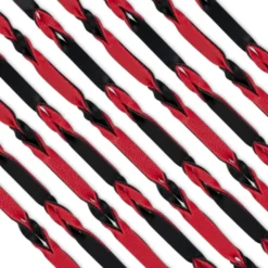 Easytoys Fetish Collection – Crimson Braided Flogger Zwart, Rood (1 stuk)