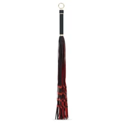 Easytoys Fetish Collection – Crimson Braided Flogger Zwart, Rood (1 stuk)
