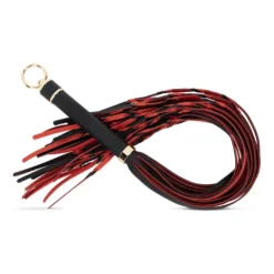 Easytoys Fetish Collection – Crimson Braided Flogger Zwart, Rood (1 stuk)