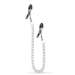 Easytoys Fetish Collection – Classic Nipple Clamps with Chain Zilver (1 stuk)