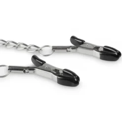 Easytoys Fetish Collection – Classic Nipple Clamps with Chain Zilver (1 stuk)