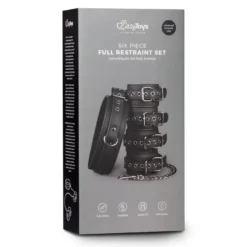Easytoys Fetish Collection – Fetish Set with Collar, Ankle- and Wrist Cuffs Zwart (1 stuk)