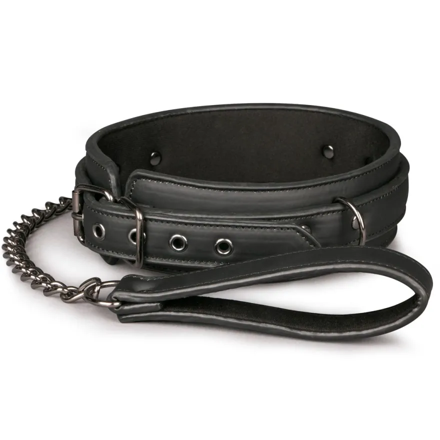 Easytoys Fetish Collection – Fetish Collar with Leash Zwart (1 stuk)