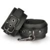 Easytoys Fetish Collection – Faux Leather Handcuffs Zwart (1 stuk)
