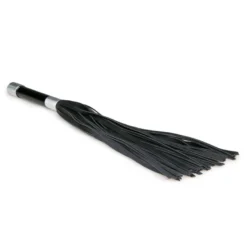 Easytoys Fetish Collection – Long Flogger with Metal Grip Zwart (1 stuk)