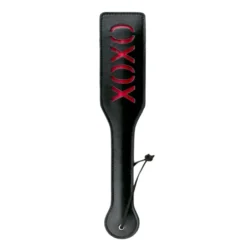 Easytoys Fetish Collection – Leather Paddle XOXO Zwart (1 stuk)