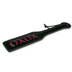 Easytoys Fetish Collection – Leather Paddle XOXO Zwart (1 stuk)