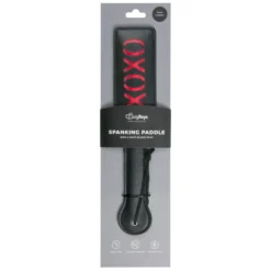 Easytoys Fetish Collection – Leather Paddle XOXO Zwart (1 stuk)