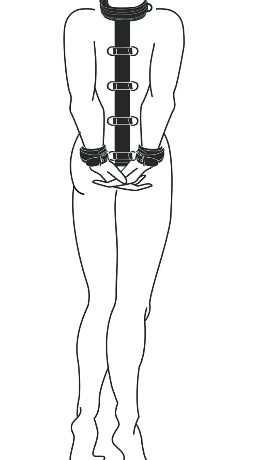 Easytoys Fetish Collection – Neck and Wrist Restraint Zwart (1 stuk)