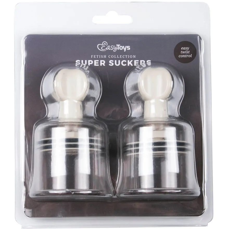 Easytoys Fetish Collection – Nipple & Clit Suckers Large 2 pcs Transparant (1 stuk)