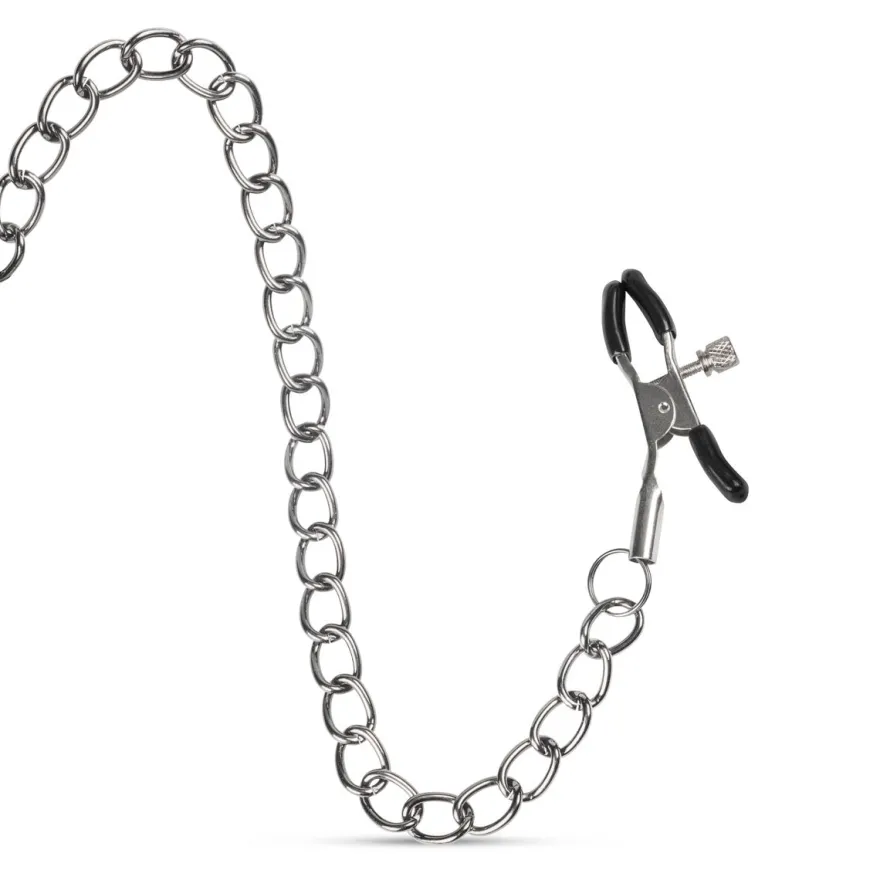 Easytoys Fetish Collection – Open Ball Gag with Nipple Clamps Zwart (1 stuk)