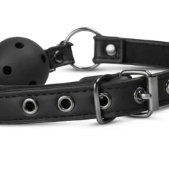 Easytoys Fetish Collection – Open Ball Gag with Nipple Clamps Zwart (1 stuk)
