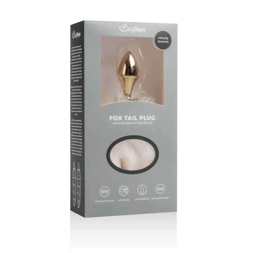 Easytoys Fetish Collection – Snow Fox Tail Plug S Goud (1 stuk)