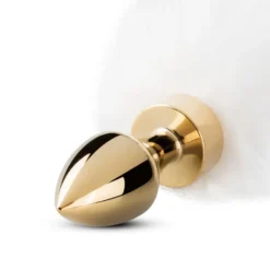 Easytoys Fetish Collection – Snow Fox Tail Plug S Goud (1 stuk)
