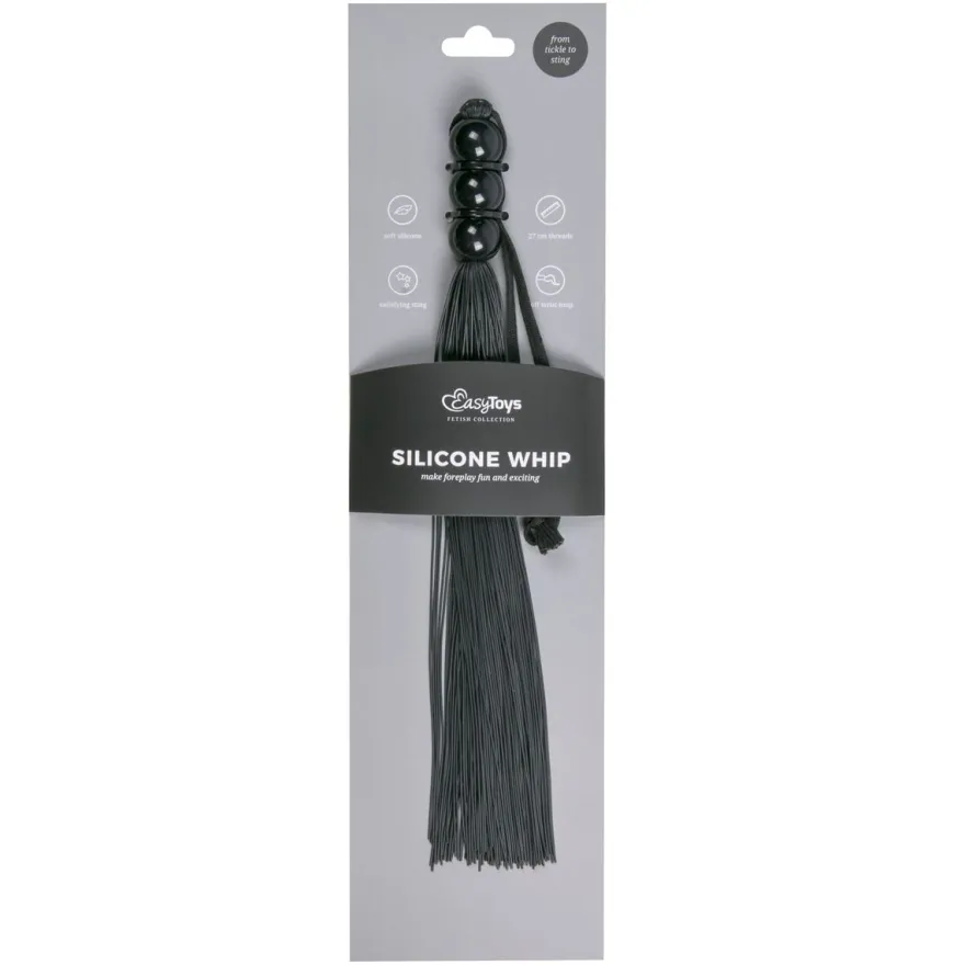 Easytoys Fetish Collection – Silicone Whip Zwart (1 stuk)