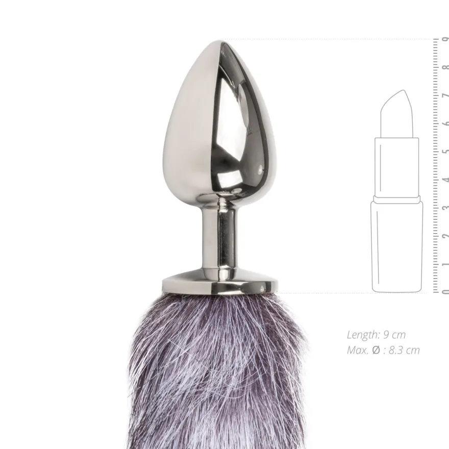 Easytoys Fetish Collection – Silver Fox Tail Plug L Zilver (1 stuk)