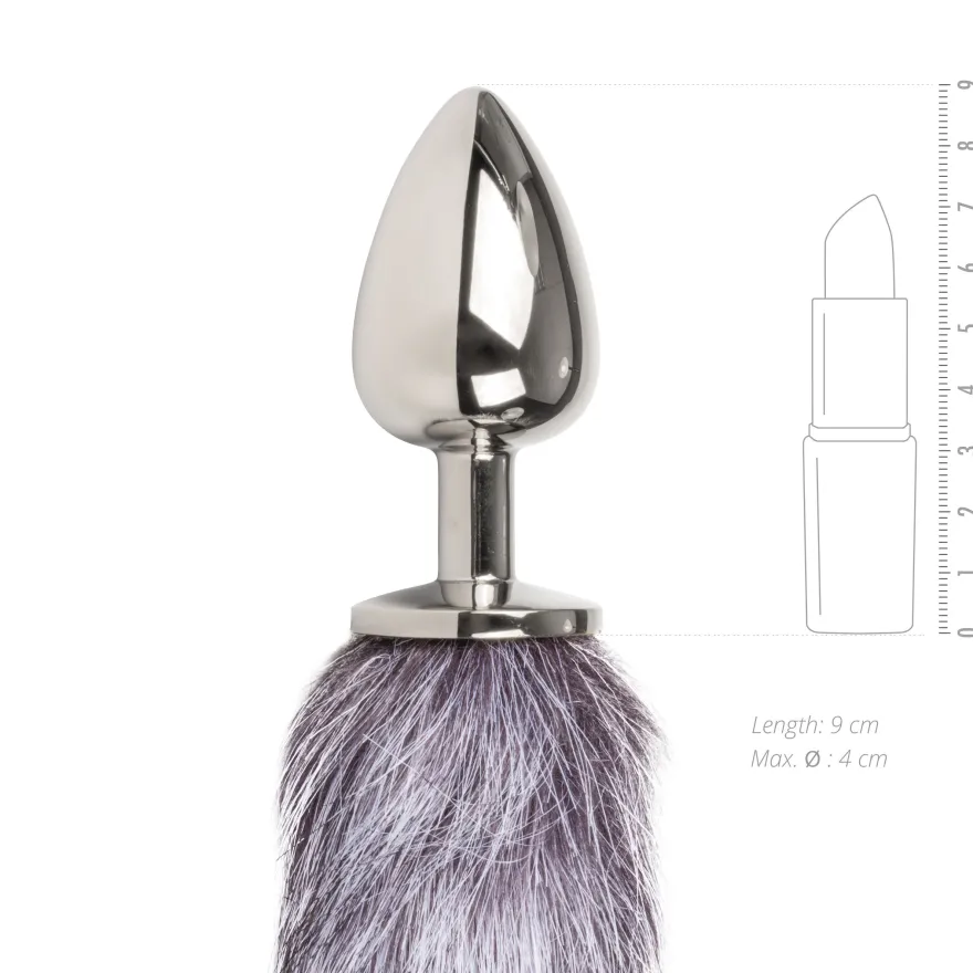 Easytoys Fetish Collection – Silver Fox Tail Plug L Zilver (1 stuk)