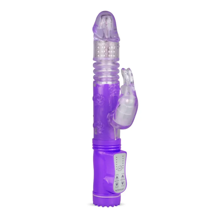 Easytoys Vibe Collection – EasyToys Thrusting Rabbit Vibrator Paars (1 stuk)