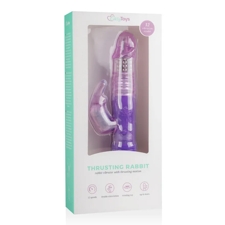 Easytoys Vibe Collection – EasyToys Thrusting Rabbit Vibrator Paars (1 stuk)