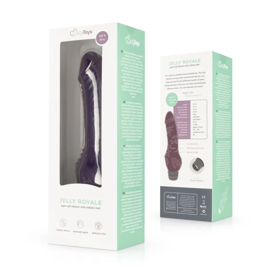 Easytoys Vibe Collection – Jelly Royale Realistic Vibrator Paars (1 stuk)