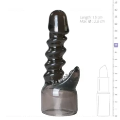 Easytoys Wand Collection – Spiral Wand Attachment Zwart transparant (1 stuk)