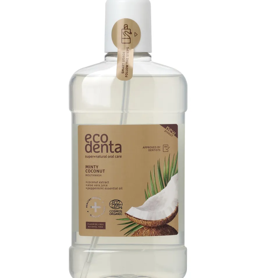 Ecodenta Mondwater munt kokos (500 ml)