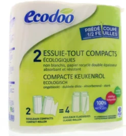 Ecodoo Keukenrol compact ecologisch bio (2 stuks)