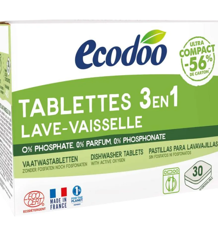 Ecodoo Vaatwastabletten 3-In-1 Geconcentreerd Eco (30 stuks)