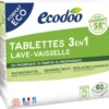 Ecodoo Vaatwastabletten 3-In-1 Geconcentreerd Xl Bio (60 stuks)
