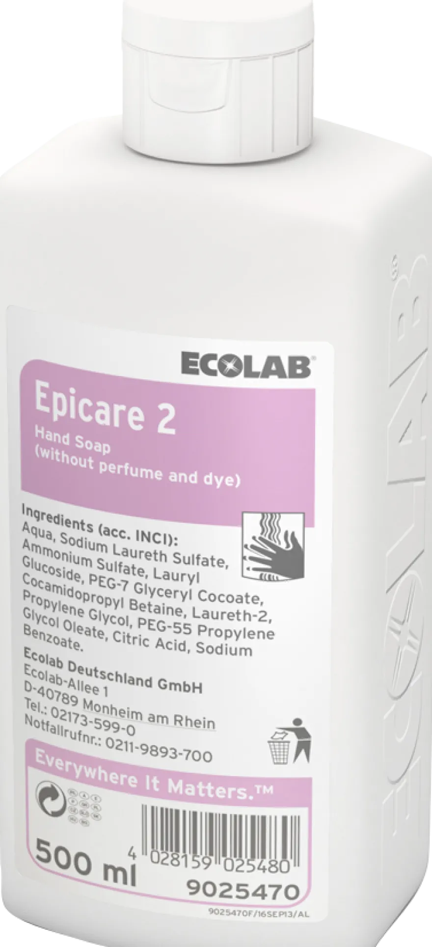 Ecolab Persoonlijke Hygiëne Epicare 2 (500 ml)