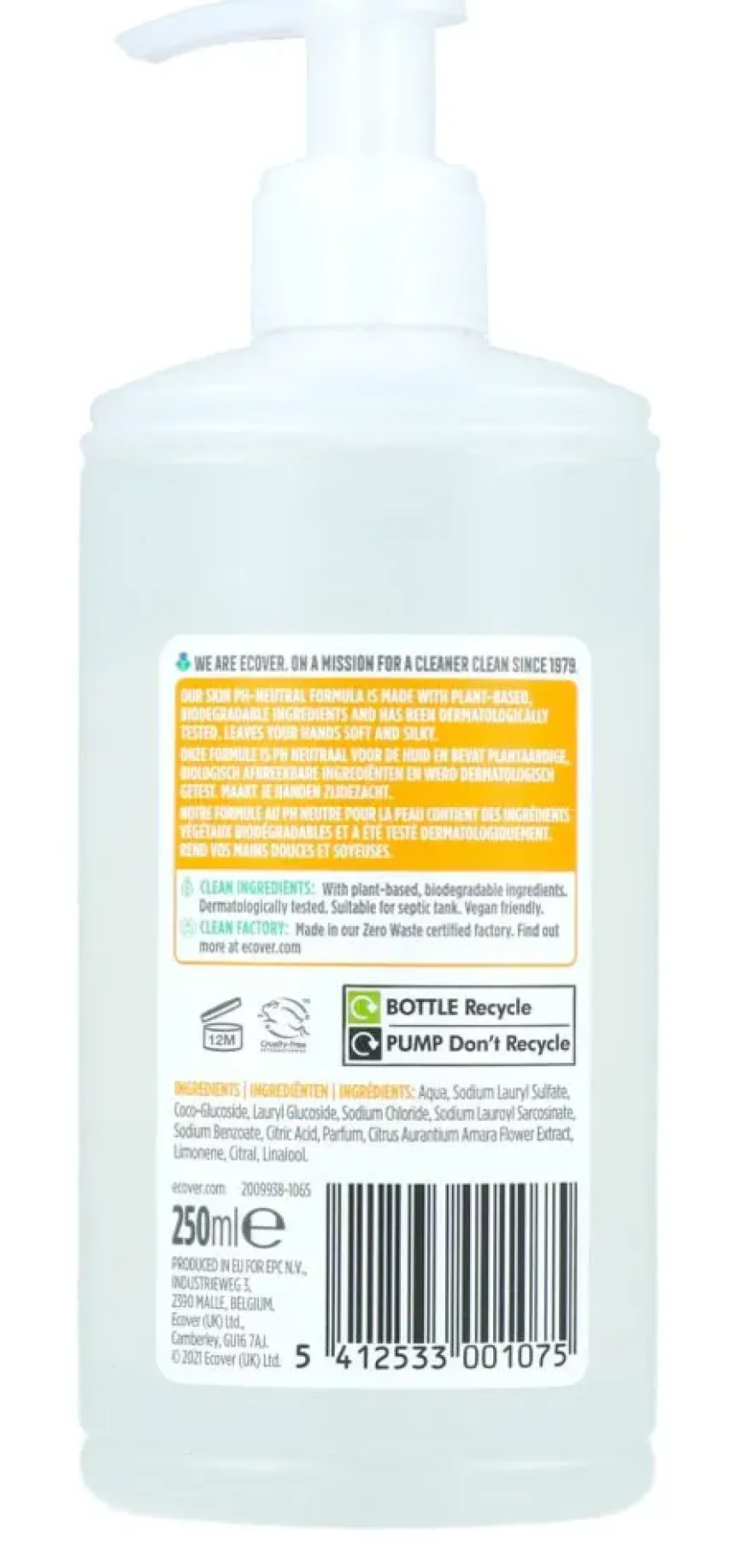 Ecover Handzeep Citrus Oranjebloesem (250 ml)