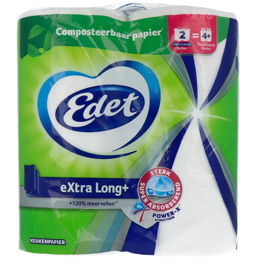Edet Keukenpapier Extra Long (2 stuks)