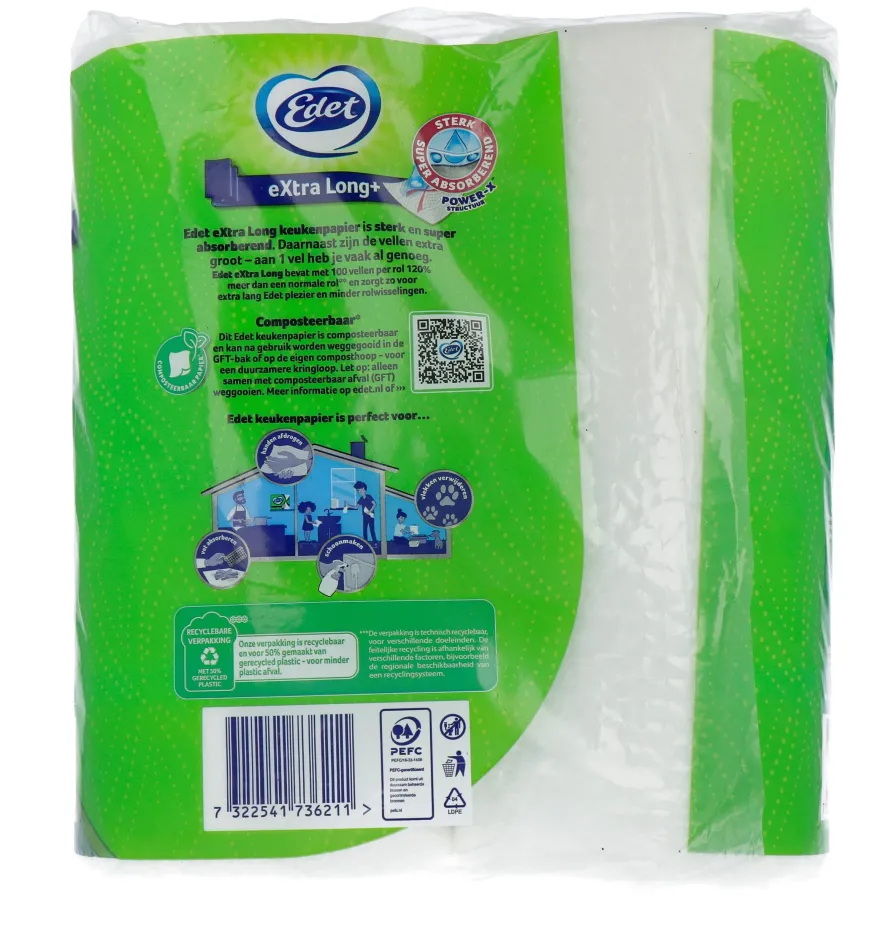 Edet Keukenpapier Extra Long (2 stuks)