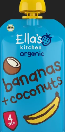 Ella’s Kitchen Bananas & coconut knijpzakje 4 + maanden bio (120 gr)