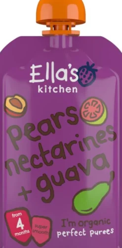 Ella’s Kitchen Pears nectarines & guava 4+ kn ijpzakje bio (120 gr)