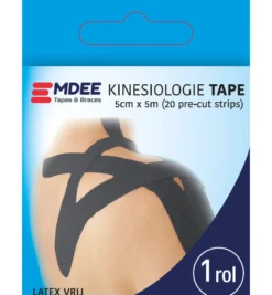 Emdee Kinesio tape zwart pre cut (1 rol)