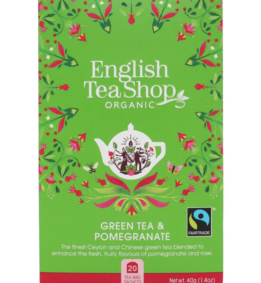 English Tea Shopgreen tea pomegranate bio (20 zakjes)