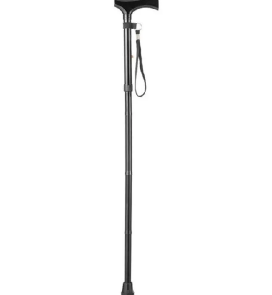 Essentials Wandelstok derby opvouwbaar zwart (1 stuk)
