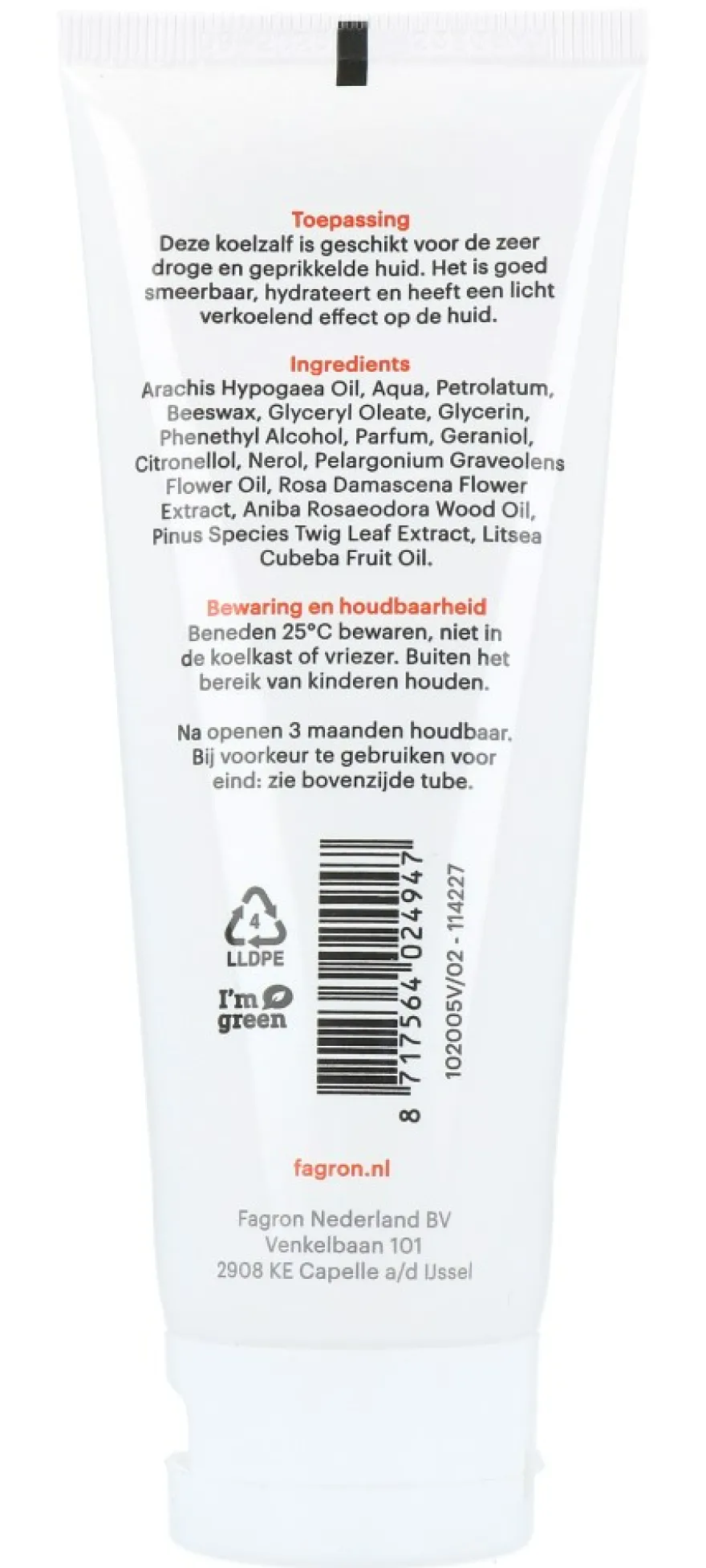 Fagron Koelzalf met 20% vaseline (100 gr)