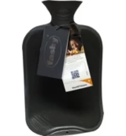 Fashy Kruik Warmwater Zak Antraciet Dubbele Ribbel (2000 ml)