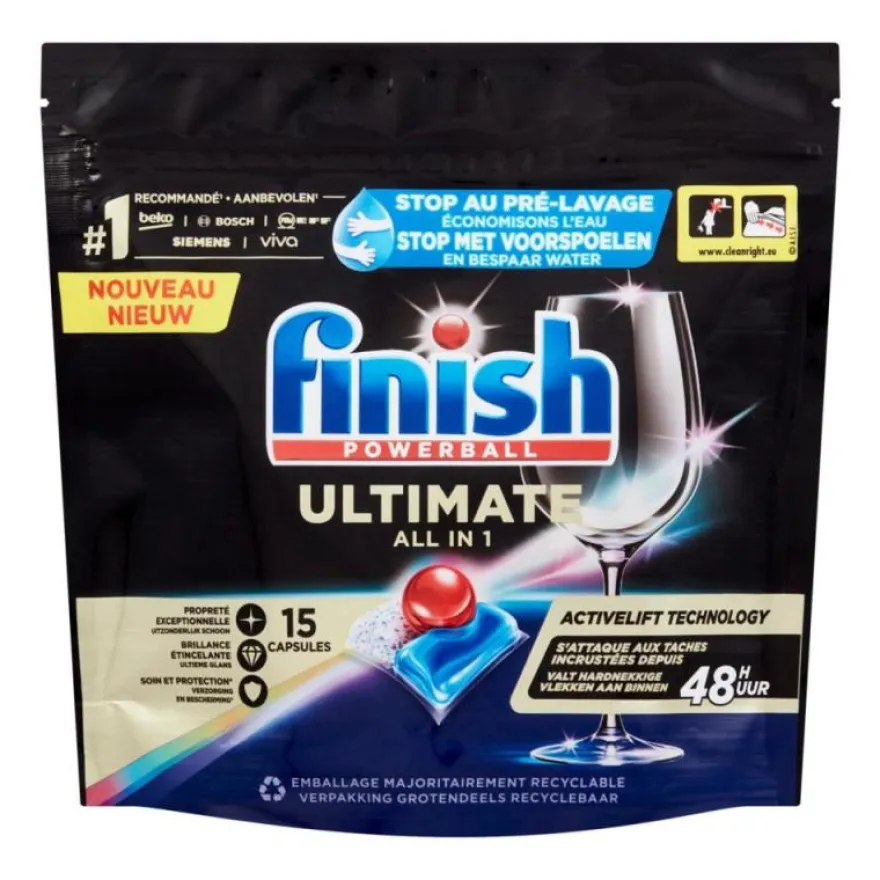 Finish Vaatwastabletten Ultimate Regular (15 stuks)