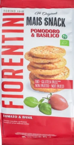 Fiorentini Maissnack Tomaat Basilicum (50 gr)