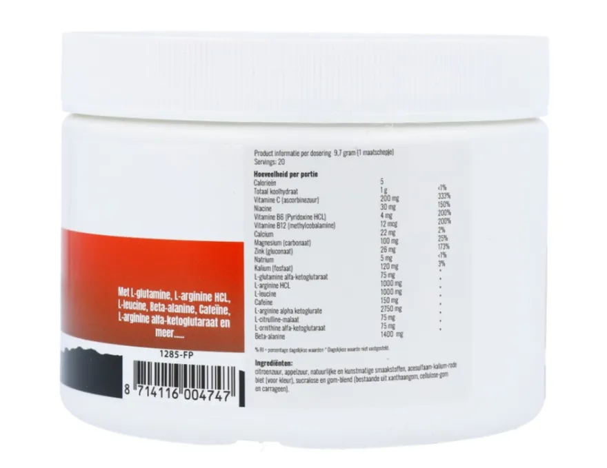 Fitshape Pre Workout Formule Poeder (200 gr)