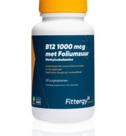 Fittergy B12 1000mcg Methylcobalamine (90 zuigtabletten)
