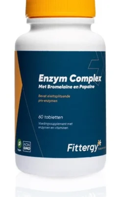 Fittergy Enzym Complex met Bromelaïne en Papaïne Tabletten (60 tabletten)