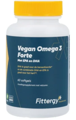 Fittergy Vegan Omega3 Forte Epa en Dha Softgels (60 softgels)